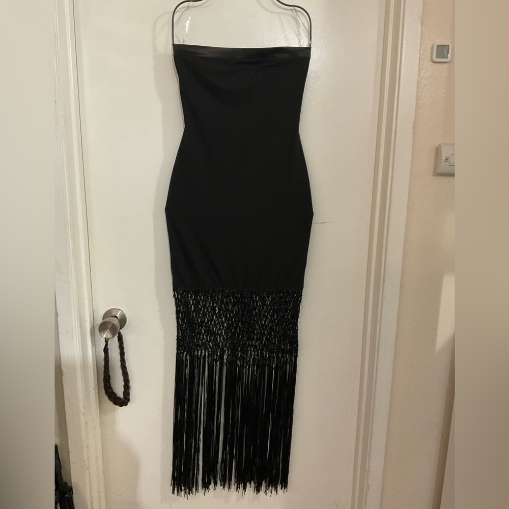 Fashion Nova Black Strapless Bodycon Dress